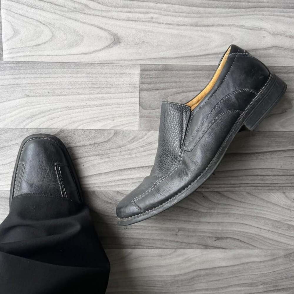 Sandro Moscoloni Black Leather Loafers Size 10D